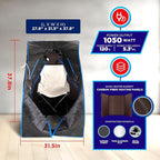 TopMaster Foldable Infrared Sauna, Portable Sauna for Home, Sauna Tent Sauna Box Portable, Indoor Portable Sauna with Foldable Chair, Wired Controller - Sauna Box for Home 1050W Power, Max 140°F Black