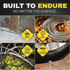 BIONIC STEEL 3Ft Short Garden Hose, 3 Ft x 5/8 In. Connector Hose for Reel, Leak Proof Connection, Heavy Duty, Non Kinking, Flexible, Hose Extension