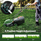 Goplus Lawn Mower, Electric Lawn Mowers with Grass Collection Box, 10 AMP Motor, 13" Cutting Deck, 3 Adjustable Cutting Positions, Walk-Behind Small Corded Lawnmower for Garden Farm Yard
