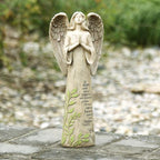 Topadorn Angel Statue Decoration for Garden, Lawn, Home & Patio, Standing Angel Memorial Resin Figurine Ornament, Waterproof Angel Antique Sculpture Stone, 13''H