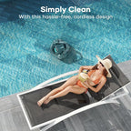 AIPER Cordless Robotic Pool Cleaner, Pool Vacuum Lasts 90 Mins, LED Indicator, Self-Parking, Ideal for Above-Ground Flat Pool up to 860 sq.ft
