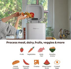 Reencle Prime Electric Composter - 14L Kitchen Composter, Decomposes Up to 2.2 lbs Food Waste Daily, Odorless Indoor Composting with Whisper-Quiet Technology & Rapid Decomposition (White)