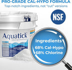 Pro-Grade Chlorine Pool Shock, 68% Cal-Hypo Granular Sanitizer, Prevents Bacteria & Algae, Restores Crystal Clear Water - Shock Treatment, Swimming Pool Chemical - 25Lb