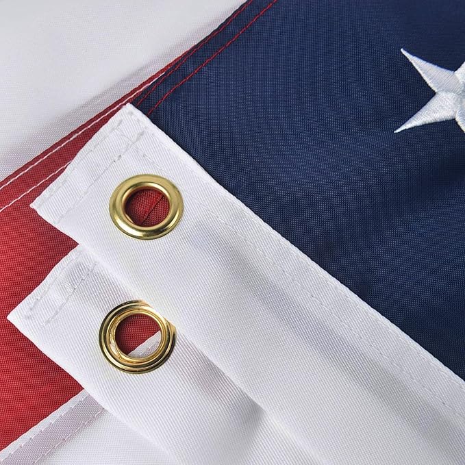 American Flag 3x5 Outdoor, US Flag/USA Flag with 300D Oxford Polyester, Sewn Stripes, Brass Grommets, Embroidered Stars, for Outdoor Use