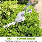 WORKPRO Cordless Grass Shear & Shrubbery Trimmer - 2 in 1 Handheld Hedge Trimmer 7.2V Electric Grass Trimmer Hedge Shears/Grass Cutter 2.0Ah Rechargeable Lithium-Ion Battery and USB Cable Included