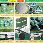 24 Gallon and 46 Gallon Collapsible Trash Can Solid Bottom for Yard Waste Bag,Garden Debris Bag,Pop-Up Trash Can,Recycling Bin,RV Camping Waste Bin,Laundry Hamper,Lawn Grass,Yard Weeds Bags,Leaf Bags