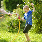 Solution4Patio Yellow Garden Hose 3/4 in. x 50 ft. -Heavy Duty Durable Flexible Lightweight Water Pipe-Brass Aluminum Ends for Household & Commercial Use -Kink Free, No Leaking, Male/Female Fittings