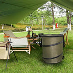 Camping Trash Can, Pop-Up Trash Can/Recycle Bin, Car Garbage Can,Reusable Outdoor Trash Garden Yard Trash Bag Foldable Camping Recycling Bin (Green10gallons)