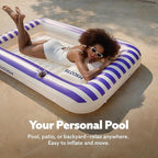 SLOOSH Inflatable Tanning Pool Lounger Float, 70" x 46" Pool Floats Adult with Pillow, 4 in 1 Suntan Tub Raft Floatie,Sunbathing Bed Lounge for Water Blow Up Ball Pit Party Gifts
