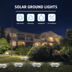Solar Ground Lights 16Pack, Garden Solar Outdoor Waterproof Pathway Bright In-Ground Lights Outdoor Lighting Decor for Lawn, Patio, Yard, Driveway,Walkway Warm Light