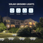 Solar Ground Lights 16 Packs, Garden Solar Outdoor Waterproof Pathway Bright In-Ground Landscape Lights for Patio, Lawn, Yard, Driveway, Step and Walkway White Light