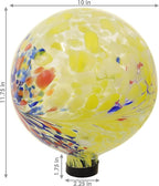 Sunnydaze 10-Inch Gazing Ball for Garden - Glass Gazing Globe for Outside - Garden Orb Yard Decor - Bright Summer Burst