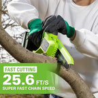 Greenworks 24V 6” Mini Chainsaw Cordless, Handheld Electric Power Chain Saw Tool Only, for Tree Trimming Wood Cutting, Best Gifts for Father, Dad, Husband, Men