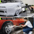 Cordless Pressure Washer Battery Powered, 870 PSI/60 Bar Portable Power Pressure Washer 48V with 6-in-1 Nozzle, Foam Pot, Hose for Garden Car Floor Yard Fence Wall Cleaning