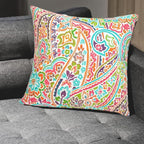 FUNHOME Outdoor Pillow Covers ONLY, No Insert! Pack of 2 Square Throw Pillow Covers, Decorative Water-Repellent Modern Cushion Cases for Sofa Patio Couch Decoration 18 x 18 Inch-Melora Paisley