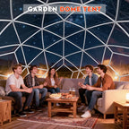 Garden Dome Tent, 15 x 9.5 ft Outdoor Clear Bubble Tent for 2-4 Person, All-Weather Geodesic Dome Greenhouse with Window & Door, PVC Transparent Tent for Patio, Camping, Party (15FT - Green)