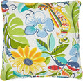 BrylaneHome 16" Square Toss Pillow - Patio & Outdoor - Patio & Outdoor - Water, Stain & Fade Resistant - Carolina