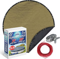 Winter Swimming Pool Cover for 21 ft Aboveground Round Pool Size, Superb Choice Series, Solid Material, Color - Camel, Pool Cover Choice 3121-4CHOICE
