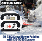 99-9313 Snow Blower Paddles with 133-5585 Scraper for Toro Power Clear 210, 221, 421 QE, 421 QR, 621, 721 E, 721 QZE, 721 QZR, 721 R, 721 RC, CCR 6053, CCR 6053 ES, CCR 6053 R Snowthrowers