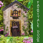Enchanted Fairy Door for Tree Trunks - Weather-Resistant Miniature Garden Decor, 6-Piece Whimsical Outdoor Accessory Kit for Kids & Fantasy Enthusiasts (Fairy Tale Style-2)