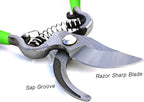 Garden Guru Classic Bypass Pruning Shears Clippers – Heavy Duty Forged Steel Garden Pruners – Safety Lock – Non Slip Comfort Grips – Cuts up to 1” – Professional Bypass Pruners for Gardening (2 Pack)