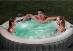 INTEX PureSpa Plus Greywood 6 Person Inflatable 85" Round Hot Tub Bubble Jet Spa and Easy Set Type S1 Replacement Filter Pump Cartridges (6 Pack)