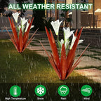 Homight Metal Agave Plant Outdoor Decoration Lily Mexican Yard Art Garden Gift Home Decor Hand Painted Metal Agave Garden Yard Statue, Outdoor Lawn Ornaments (2 Big White Lilies)