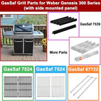 GasSaf 7539 for Weber Genesis Flavorizer Bars 24.5", SUS304 Bars for Genesis 300 Grill Parts, E-310 E-320 S-310 S-320, EP/CEP 310 & 320 Gas Grills(Side-Knob 2007-2010), Heat Plates for Weber 7540