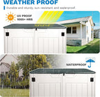 47 Cu ft Outdoor Storage Shed, Large Resin Outdoor Storage Box for Patio Garden Yard - Weatherproof Outdoor Storage Cabinet for Tools Pool Supplies - Lockable Deck Boxes Outdoor
