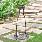 Gazing Globe Stand, Metal Gazing Ball Holder with Flower Planter Base, Vintage Gazing Ball Display Stand for 8-9 Inches Garden Gazing Globes, Indoor, Outdoor, 11 "D x 24 "H