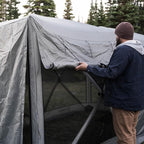 Gazelle Tents™ Tandem Gazebo, Easy Pop-Up Hub Screen Tent, Durable, TriTech Mesh, Waterproof, UV Resistant, 10-Person, Agave Green, 89" x 86" x 156", GG800AG