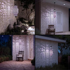 18 Inch High Large Hanging Solar Lights Outdoor Garden Decor, Decorative Waterproof Plastic Moroccan Solar Lantern Lamp, Outside Decorations for Patio Yard Porch Decor, Gardening Gifts for Women Mom