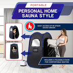 TopMaster Foldable Steam Sauna, Portable Steam Sauna for Home, Sauna Tent, Sauna Box Portable, Indoor Portable Sauna with Foldable Chair, Remote Controller - 3L 1100W Steam Generator Black