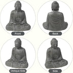 LuxenHome Buddha Statue Outdoor and Indoor, 17" Fiber Stone Meditating Buddha Garden Statues Outdoor, Zen Sculptures, Outdoor Statues for Garden, Patio, Backyard Deck