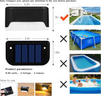 Solar Pool Side Lights 4-Pack, Color Changing Waterproof Light up Swimming Pool Accessories Night, Outdoor LED Deck Lights for Stairs, Step, Fence, Yard, Patio, and Pathway Decor