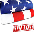 American Flag - Heavy-Duty US Flag - Embroidered Stars - Nylon USA Flag Built for Outdoors - Sewn Stripes - UV Protection - Brass Grommets (3x5 ft)