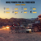 VTOMAN Jump 1500X Portable Power Station, 828Wh LiFePO4 (LFP) Battery, 1500W (3000W Peak) Solar Generator with Expandable Capacity, 3x Pure Sine Wave 1500W AC Outlets, 2xPD 100W, 3x Regulated 12V DC