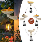 Mushroom with Snail and Lantern Cute Solar Statue Light Garden Decoration Resin Decoration Painted Design Craft Ornament for Indoor Outdoor Gift(Yellow)