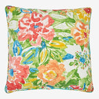 BrylaneHome 20" Square Throw Pillow - Patio & Outdoor - Water, Stain & Fade Resistant - Poppy Green