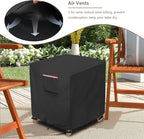 okcool Patio Wicker Side Table Cover,Waterproof Square Patio Small Side Table Cover,Suitable for 3-Piece Outdoor Wicker Patio Bistro Set Side Table,22W x 22D x 18H inch