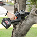 Mini Chainsaw, 8 Inch 1150W 5000RPM Brushless Handheld Electric Chain Saw with Chain Guide Plate 2x3.0A Batteries for Outdoor Home Garden Orchard Pruning