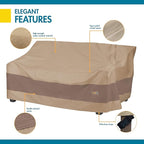 Duckcovers Elegant Waterproof 93 Inch Patio Sofa Cover, Patio Bench Cover