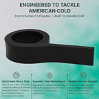 SIMOND STORE - Snow Plow Rubber Cutting Edge – Heavy Duty 96" x 6" x 1" Snow Plow Deflector Smooth & Surface-Safe Snow Clearing - Fit for ATV, Tractors, Skid Steers & UTVs Snow Pusher Cutting Edge