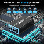 New Upgraded 24V 3000 Watts Pure Sine Wave Inverter, 24V DC to 110V/120V AC Power Inverter with 4 AC Outlets, USB Port, Type-C Port for Truck, Vehicle, Power Outage, Remote Control with LCD Screen
