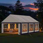 MFSTUDIO 16'x20' Party Tent, Outdoor Heavy Duty Party Tents with Removable Sidewalls, Large Canopy Tent Shelter for Outdoor Events Wedding Birthday, Blue