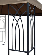 APEX GARDEN Symphony II 10 Ft. x 10 Ft. Gazebo w/Net/Privacy Curtain/Planter Holders