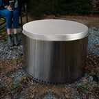 VEVOR Fire Pit Cover Lid, Compatible with The Solo Stove Bonfire 27" Portable Firepit Spark Screen,Stainless Steel Metal Cover, Wood Burning and Camping Stove Accessory, for Outdoor Patio Backyard
