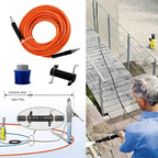 5800PSI/400Bar Ultra Flexible Pressure Washer Hose for Bosch Home Cleaning, 5M-30M High Pressure Extension Tube with Quick-Connect Adapter,(Red/Blue/Yellow/Green/Grey/Orange/Light Blue)(Orange,64FT)
