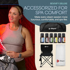 LifePro Portable Sauna for Home with Red Light Therapy – Full Body Steam Room with 2.6L Steamer, Adjustable Heat Levels & Essential Oils – Easy-to-Use Infrared Sauna for Home