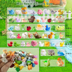 50 Pcs Mini Resin Animals Variety Pack for Miniature Dollhouse Fairy Garden Accessories Home Landscape Aquarium Hide DIY Craft Gifts Party Favors